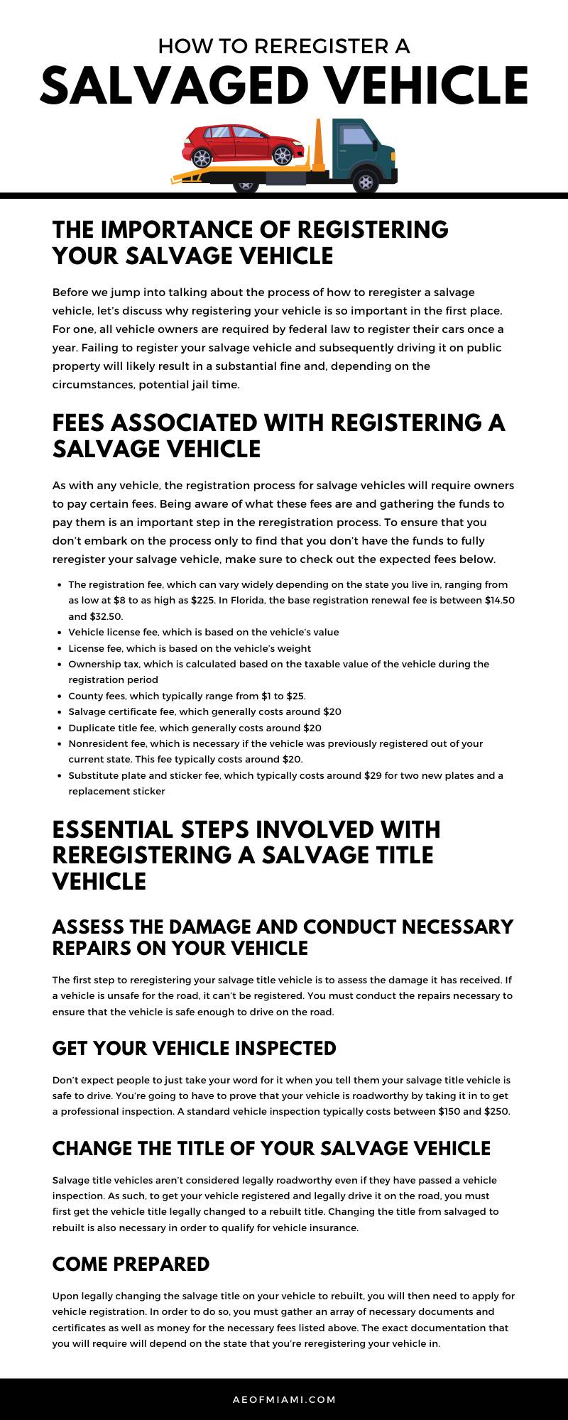 Re-register vehicle