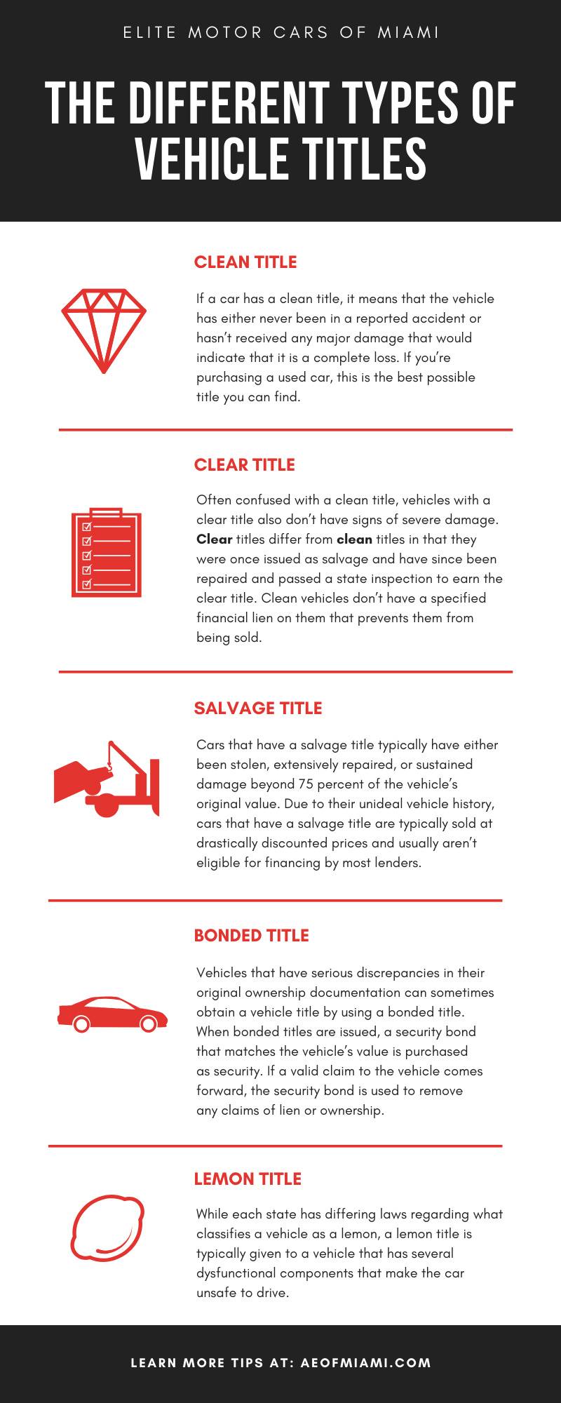 Bonded title vehicles