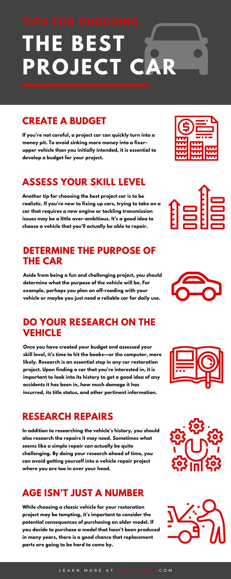 Tips for Choosing the Best Project Car